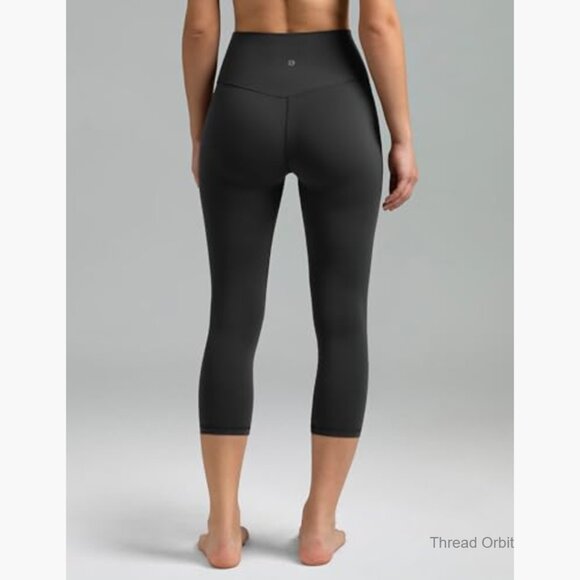 High Waisted Seamless Front Leggings 21" Inseam Yoga Pants - Picture 4 of 5